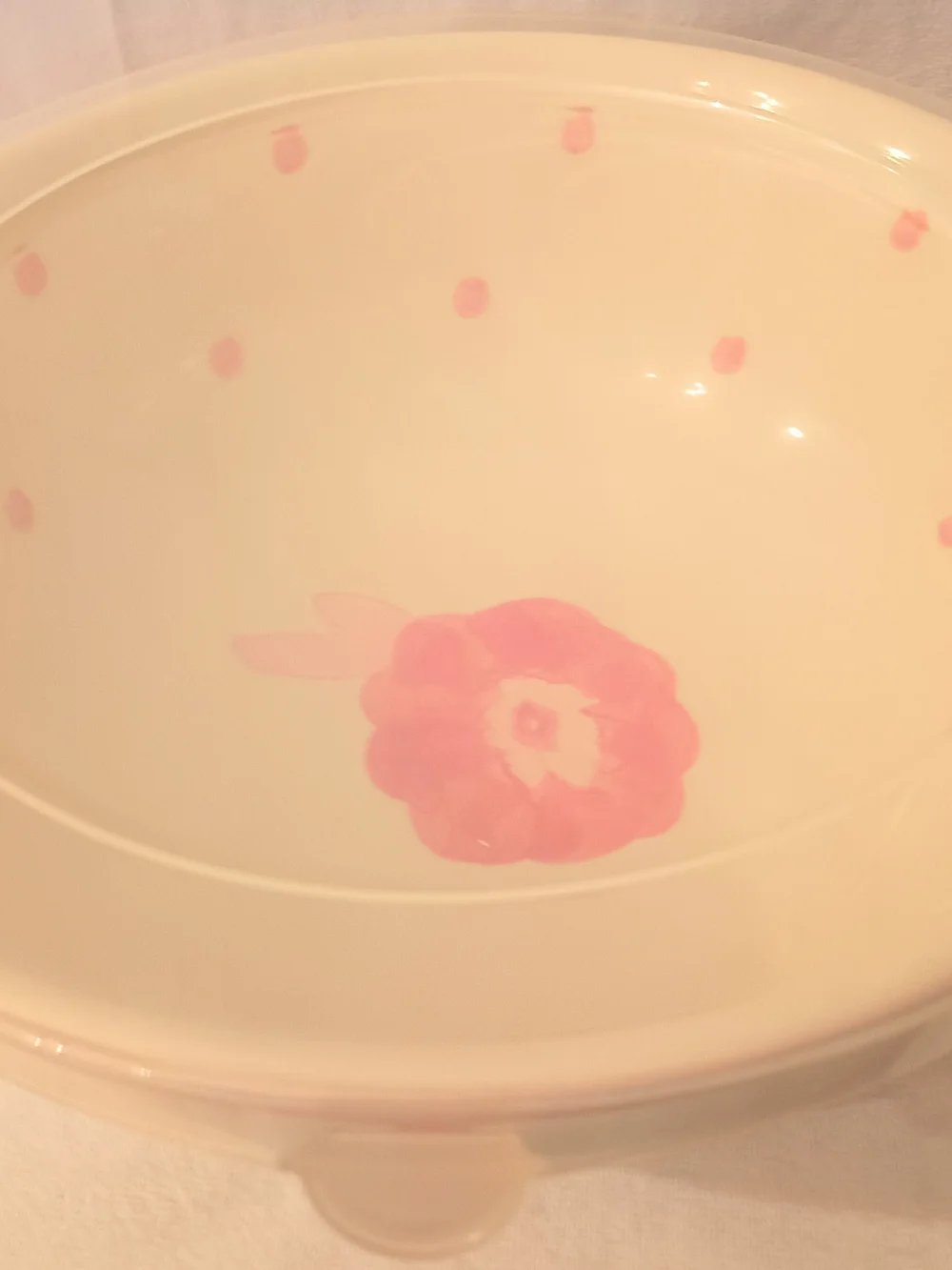 Love & Daisies 3 Bowl Set 7” 9” 10” Pink Floral Plaid w/ Lids